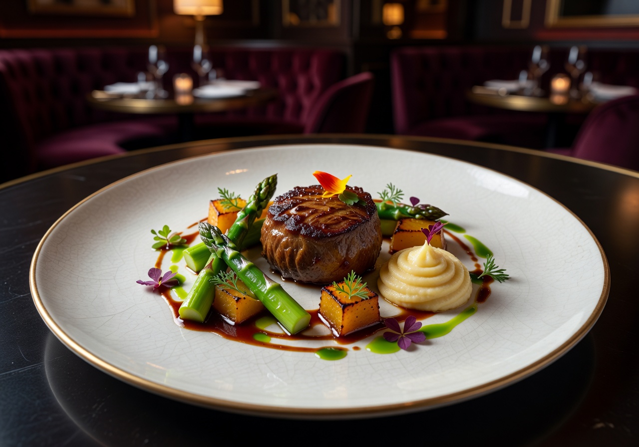 Fine dining luxury restaurant plate